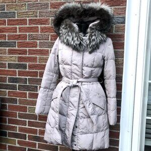 Real Fox Fur Fill Down Winter Coat